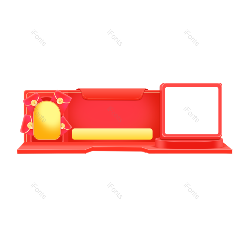 边框图片,618元素,边框素材PNG,红色装饰免抠素材